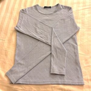 Brandy Melville light blue heart long sleeve shirt